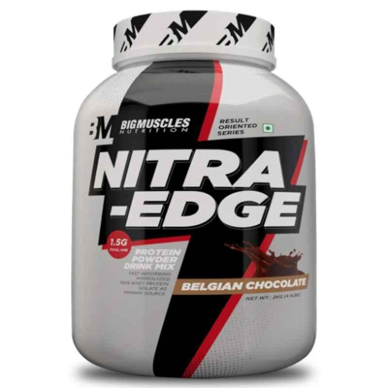 Big Muscles 2kg Belgian Chocolate Nitra Edge Protein Powder