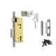 Atom 190mm 6 Lever Black Silver Finish Mortise Cylindrical Knob Lock Handle Set with 3 Keys, 903C.YBS.OSK