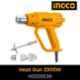 Ingco HG200038 2000W Yellow Heat Gun with Scraper & 3 Pcs Nozzles