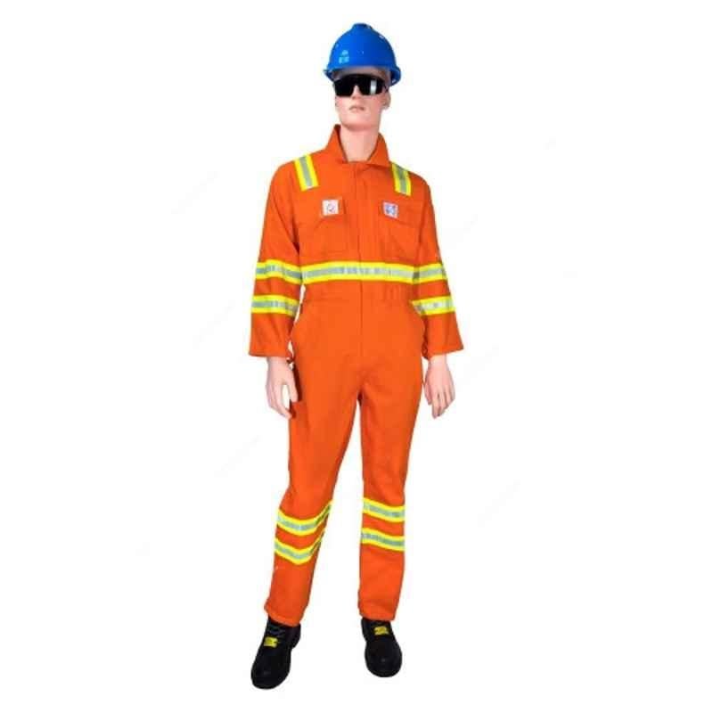 Empiral E31005060 Cotton Orange Safety Coverall, Size: 3XL