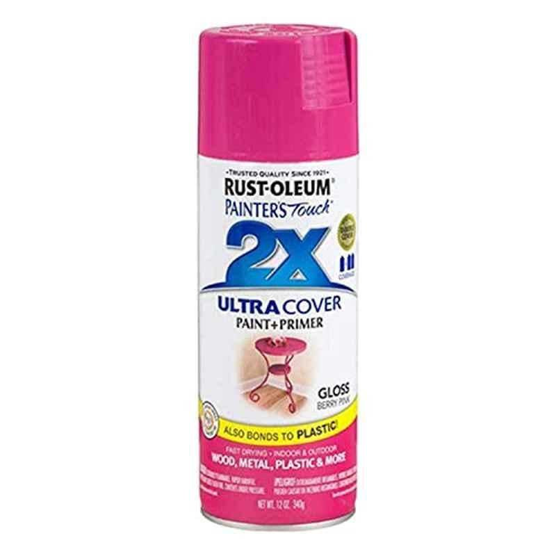 Rust-Oleum 12 Oz Painters Touch 2X Ultra Cover Pink Gloss Berry Paint & Primer