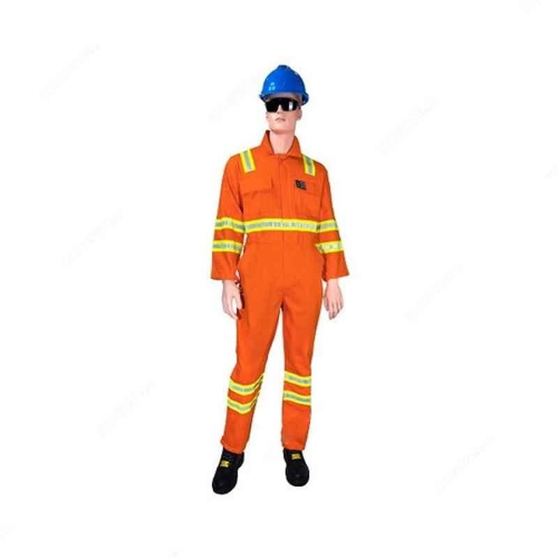 Empiral E310053001 Cotton Orange Safety Coverall, Size: L