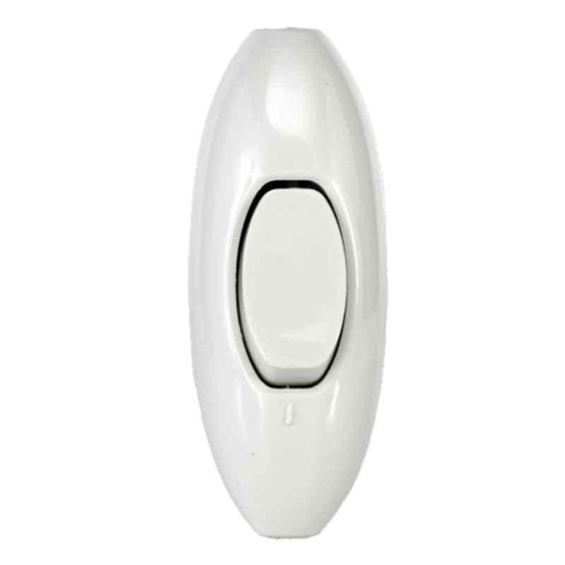 Gold Coast 250V Polycarbonate White Cord Bed Switch, 2181-WH