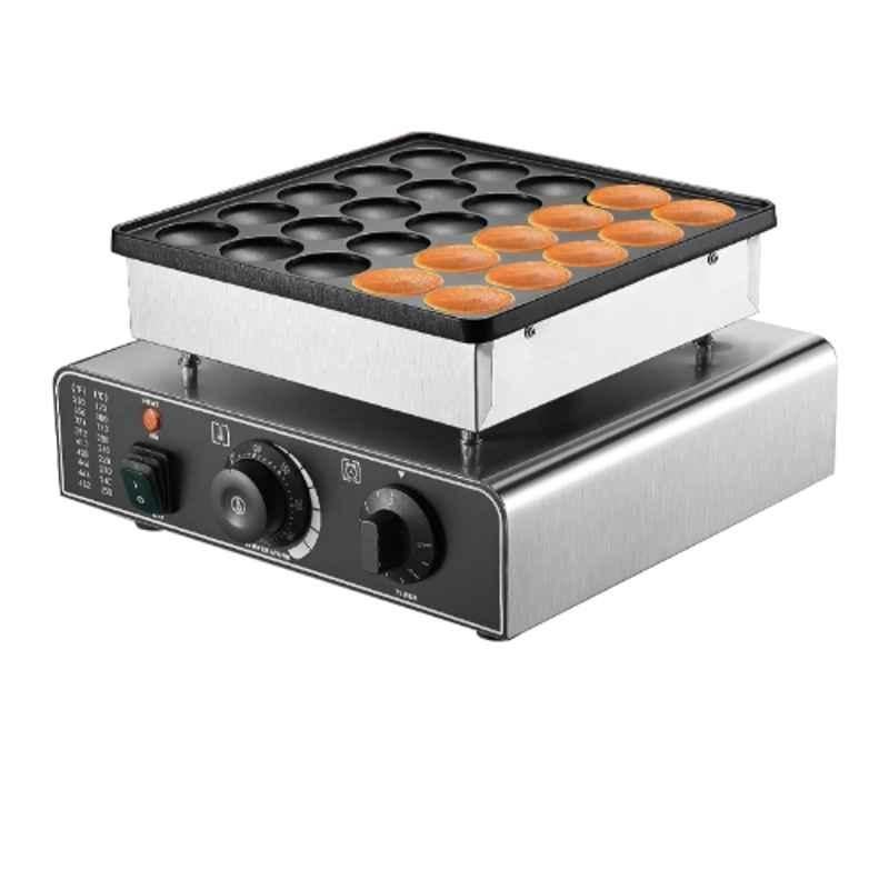Khushi Udyog Stainless Steel Black 25 Hole Mini Pancake Maker