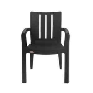 Supreme Kent Plastic Heavy Duty Black Chair with Arm (Pack of 4)