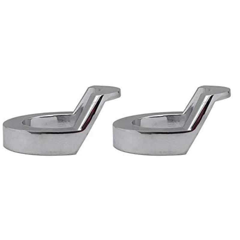 Aquieen Malleable Chrome Silver Small Size Kadi for Drawer & Cabinets, KN-854 (Pack of 2)
