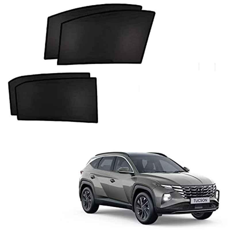 Kozdiko 4 Pcs Custom Fit Non Magnetic Curtains Mesh Car Sun Shade Set for Hyundai Tucson 2022-Present
