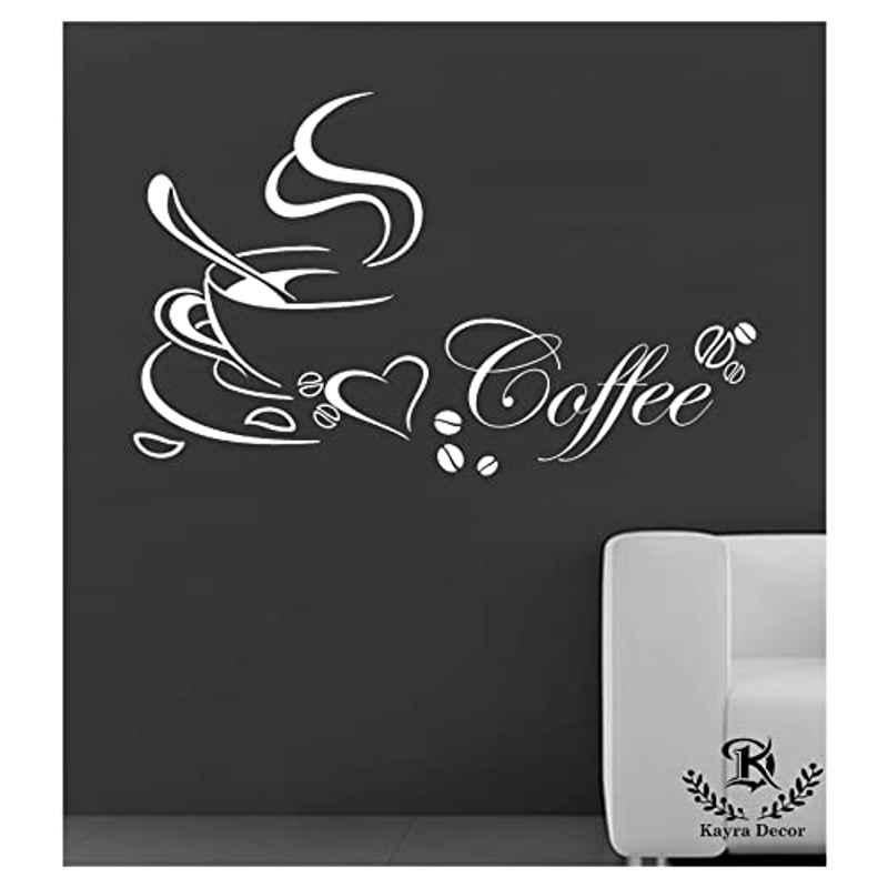Kayra Decor 16x24 inch PVC Coffee Reusable Wall Stencil, KHS244