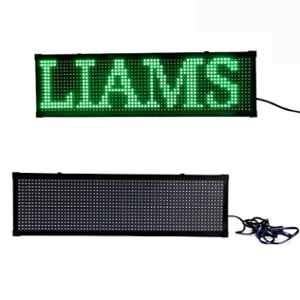 LIAMS 27x8 inch Aluminium Green LED Scrolling Digital Display Sign Board