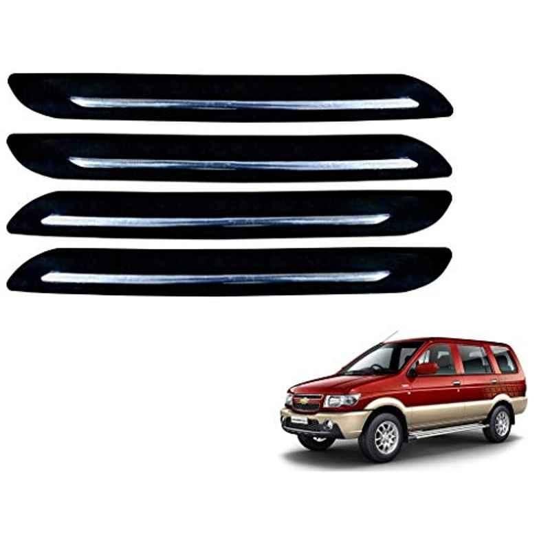 Kozdiko 4 Pcs Single Chrome Bumper Protector Set for Chevrolet Tavera