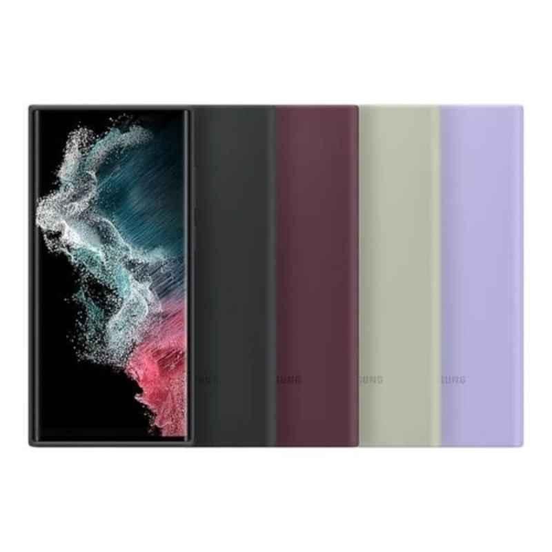 Samsung S22 Ultra Silicon Purple Cover Case, EF-PS908