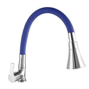 10X Brass Wall Mount Chrome Plated Blue Sink Tap, SN-28009
