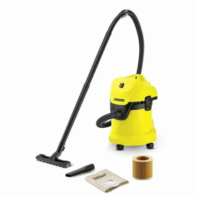 Karcher WD 3 Multi-Purpose Vacuum Cleaner, 1-629-806-0, 1000W, 17 L Container, Yellow/Black