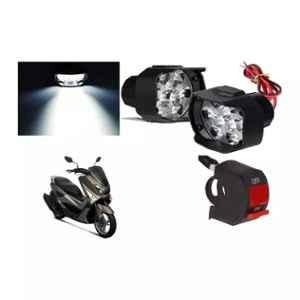 Cartronics 9 Led Shilon Fog Light White with On/Off Swich for Yamaha N Max, CAR-ZM78BX