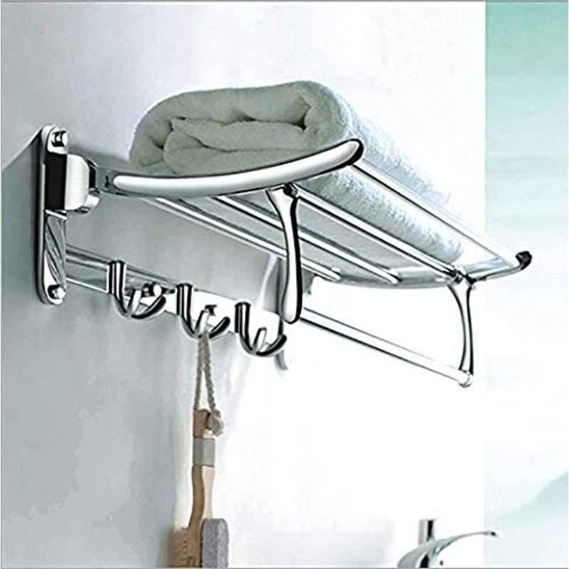 Plantex Stainless Steel Towel Hanger for Bathroom/Towel Rack/Bathroom Towel Holder/Towel Stand/Bathroom Accessories (Pack of 16) 24 inch -Chrome