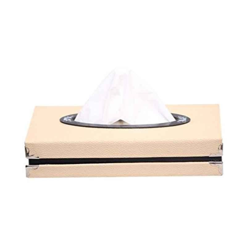 Kozdiko Leatherette Beige Tissue Paper Dispenser Box with 200 Sheets (100 Pulls) for Chevrolet Spark