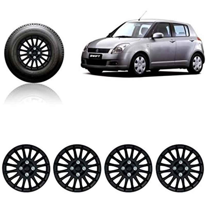 Auto Pearl 4 Pcs 14 inch Black Wheel Cover Set for Maruti Suzuki Swift Old