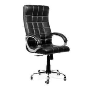 Modern India Leatherette Black High Back Office Chair, MI290 (Pack of 2)