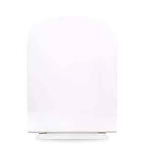Elegant Casa 43x34cm White Sleek Design Soft-Closing PP Rectangular Toilet Seat Cover