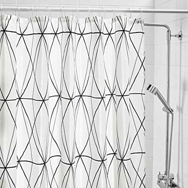 Rubik 180x200cm Polyester White Waterproof Densely Shower Curtain