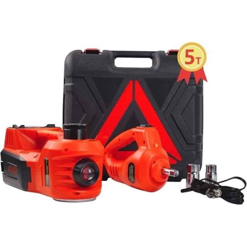 Nutronics 5 Ton 12VDC Orange 4-in-1 Electric Hydraulic Car Jack Set, TY-EHJ02