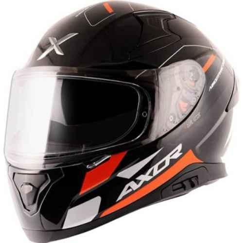 Buy Axor Apex Turbine Polycarbonate Grey Orange Full Face Helmet