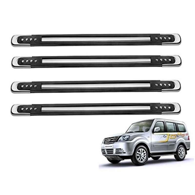 Kozdiko 4 Pcs Designer Black Bumper Protector Set for Tata Sumo Grand, Koz-18917