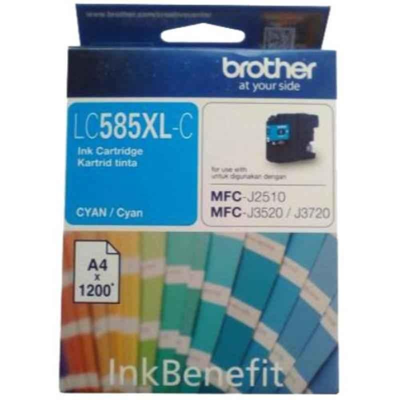 Brother LC 585XLC Cyan Ink Cartridge