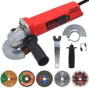 HPD 850W 11000rpm 4 inch Copper Red Angle Grinder with Metal Cutting Wheel, 801