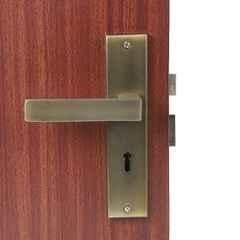 Handle Waala LB10003 8 inch 60mm Stainless Steel Antique Brass Finish Mortise Door Lock Set with Brass Lock Body