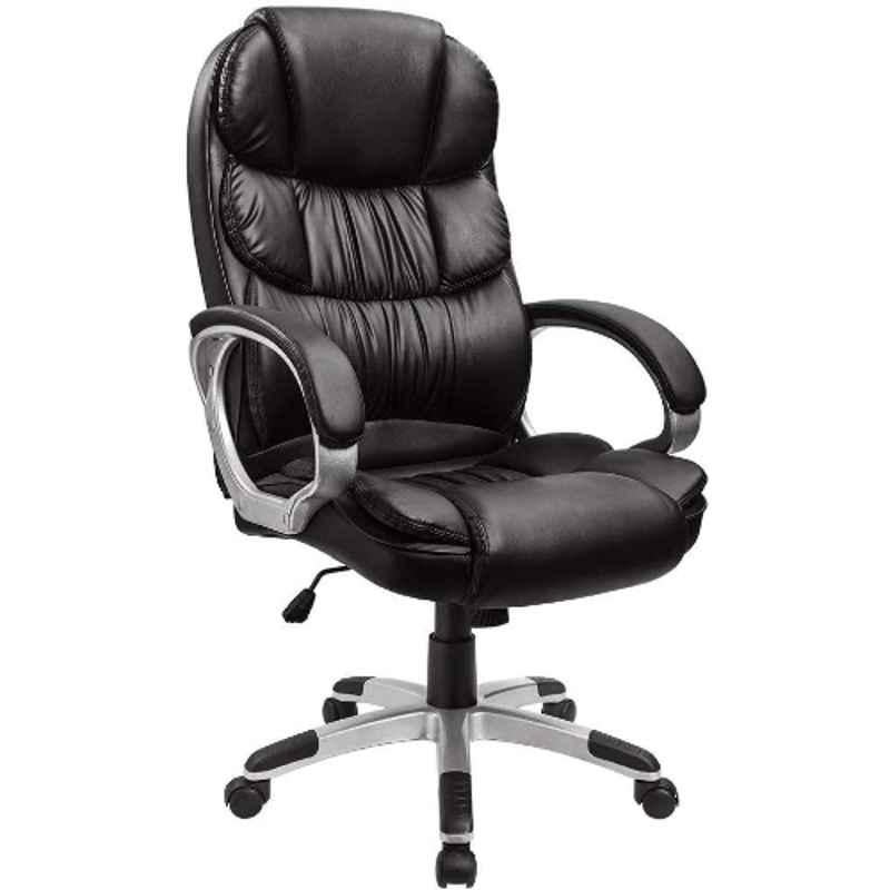 Oakcraft 125x59x59cm Leatherette Black Revolving Executive Chair, H-OC-14