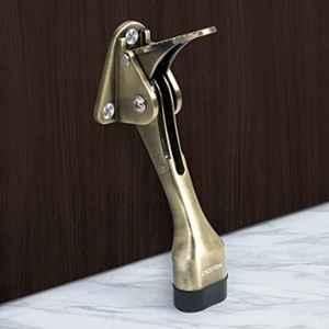 Plantex 5 inch Zinc Antique Brass Door Stopper with Rubber Grip for Home, APS-186 (Pack of 3)