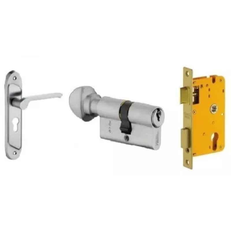 Dorset HL Series Reny 60mm Brass Antique Brass Finish Door Handle Lock Set with Knob & Key
