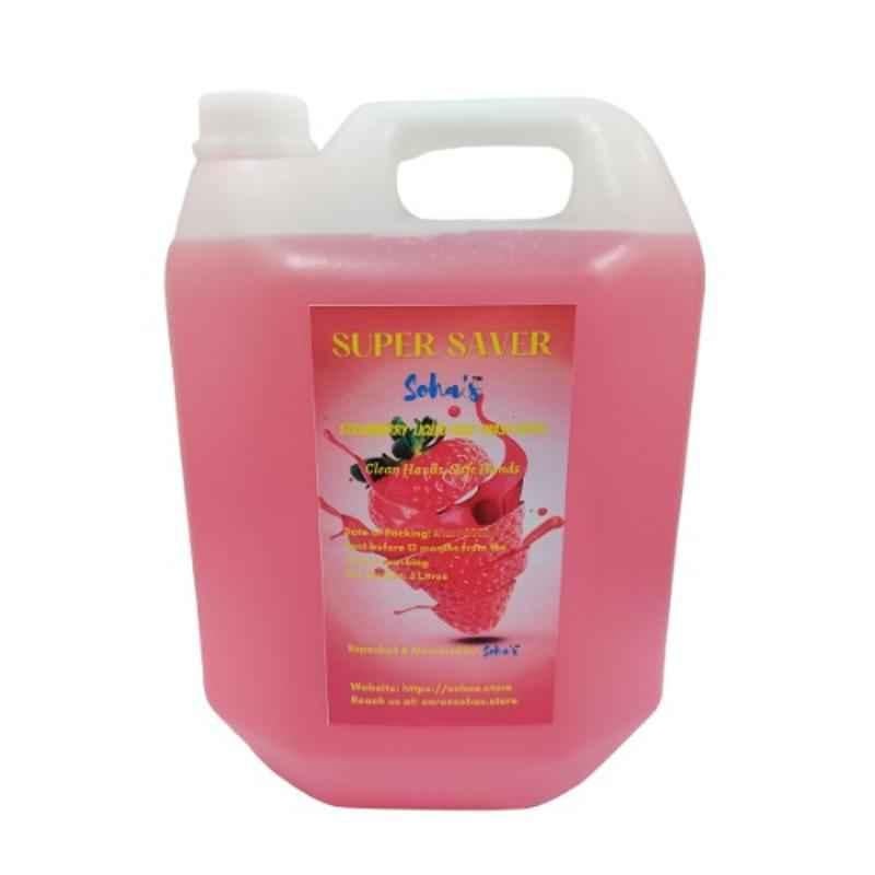 Sohas 5L Strawberry Liquid Hand Wash Refill, SA-LHWR5L-S