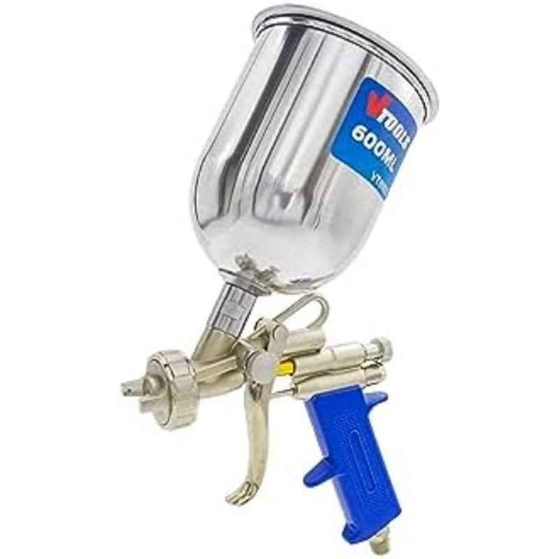 VTOOLS 1.6mm Nozzle Aluminum Alloy Gravity Spray Gun with 600 ml Aluminum Cup, VT6103
