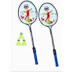 STYRKR Multicolour Alloy Steel Smash Badminton Racket with 3 Pieces Shuttle Branded Badminton Kit