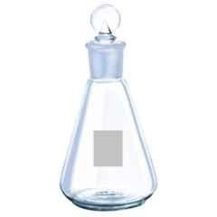 ABGIL 250ml Borosilicate Glass Erlenmeyer Narrow Mouth Conical Flask with Interchangeable Stopper, ABG1506