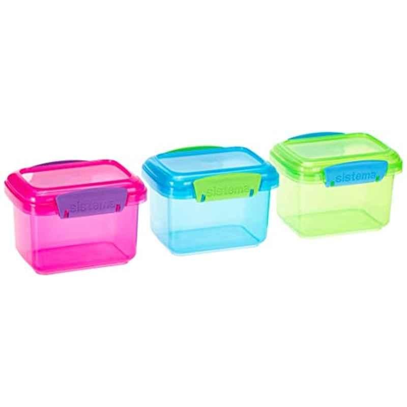 Sistema 400ml Plastic Lunch Box, 9414202415448 (Pack of 3)