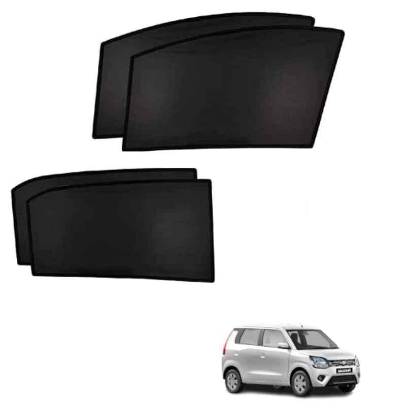 Kozdiko 4 Pcs Custom Fit Non Magnetic Curtains Mesh Car Sun Shade Set for Maruti Suzuki Wagonr 2019-Present