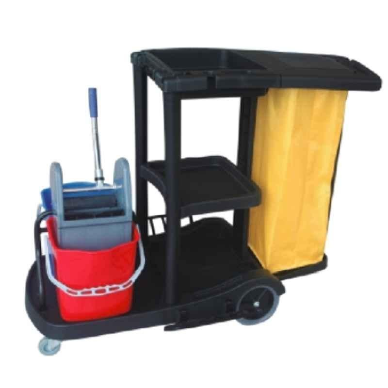 Baiyun 130x55x100cm Black Janitor Cart, AF08180C