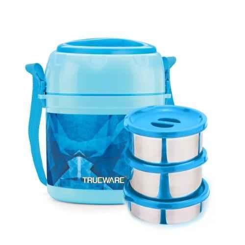 Buy Executive Blue Stainless steel Microwave Safe Lunch Box at 45% OFF by  Trueware