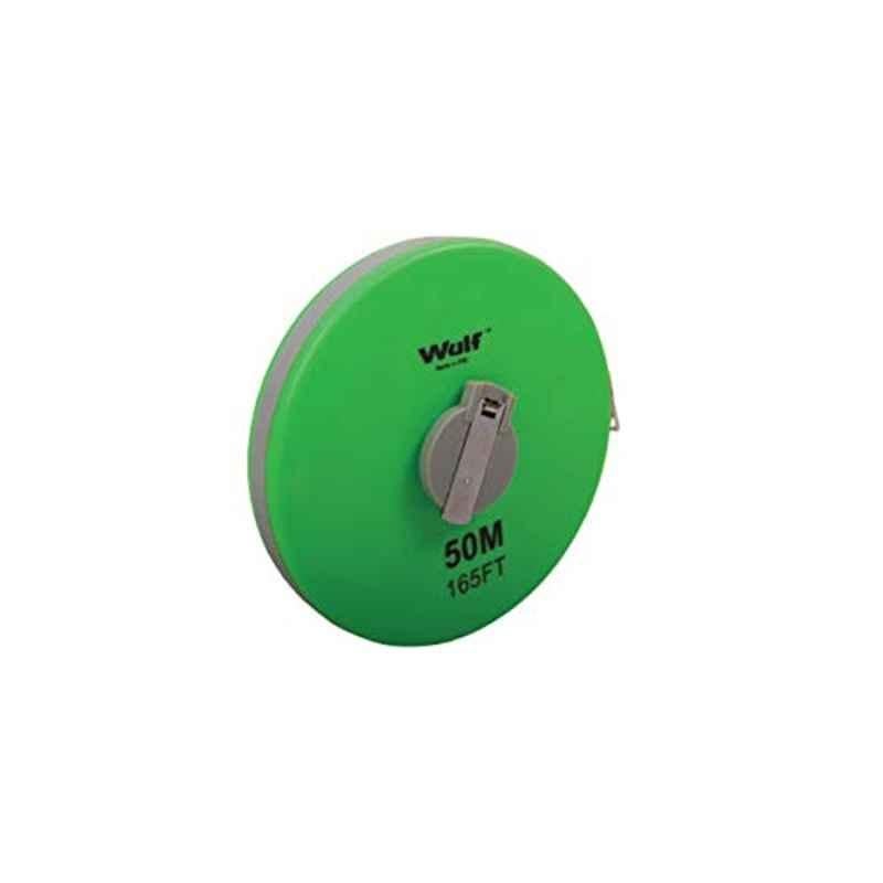 Wulf 50m Steel Green Measuring Tape, 107986