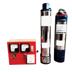 Rajco V-4 1.5HP 1.1kW 12 Stage Aluminium Single Phase Oil Filled Submersible Pumps with Control Pannel