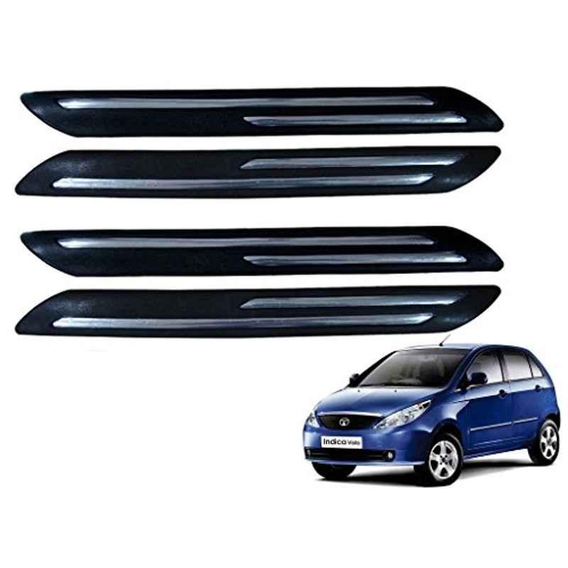 Kozdiko 4 Pcs Double Chrome Bumper Protector Set for Tata Indica Vista