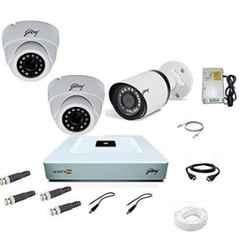 Godrej SeeThru 1080P Full HD White CCTV Camera Kit without Hard Disk, Godrej2MP2DOME1BULLET