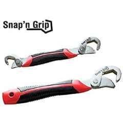AOW Multi-Function Universal Quick Snap'N Grip Adjustable Wrench Spanner (Pack of 2) S-16