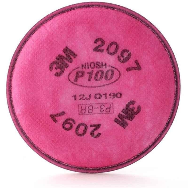 3M P100 Series Pink Particulate Filter, 3M2097 (Pack of 100)