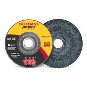 Freemans Power 5 inch Aluminium Oxide Black Grinding Wheels, GW125 (Pack of 25)