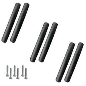 Atom 536 8 inch Black Matt Finish Zinc Cabinet Pull Handle (Pack of 6)