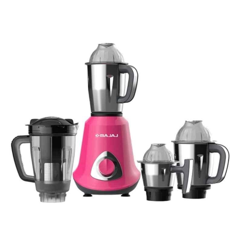 Bajaj Military GlamMax 1000W Pink & Grey Mixer Grinder with 4 Jars & 2 Years Warranty, 410632